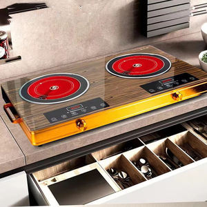 Eurokera Cuisinière à induction intelligente domestique Double <span class=keywords><strong>plaque</strong></span> de cuisson magnétique électrique 220v avec <span class=keywords><strong>hotte</strong></span> <span class=keywords><strong>intégrée</strong></span> - Product Image 6