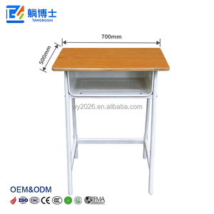 Escritorio Escolar Personalizado de Madera con Panel Decorativo Multicapa - Product Image 4