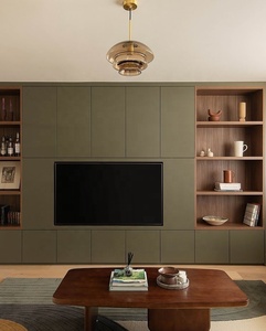 Support de téléviseur créatif scandinave avec armoire suspendue supérieure Meuble de télévision suspendu vert Meuble Tv moderne - Product Image 3