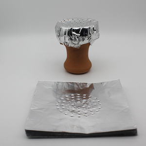 Haute qualité jetable perforé narguilé papier d'aluminium rond de qualité alimentaire pour narguilé Shisha Shisha pour emballage alimentaire - Product Image 1