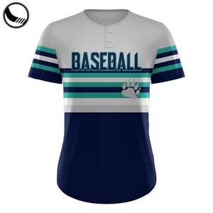 BETHERIVAL Blank v Neck Yellow Two Button <b>Baseball</b> Jersey - Product Image 3