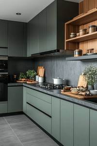 Gabinetes de <span class=keywords><strong>Cocina</strong></span> Modernos, Delgados, Estilo Shaker, Hechos a Medida, Impermeables, de Lujo Premium, con Fregadero - Product Image 4