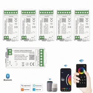 C103b Aipin Mesh Groep Sync App Controle Voor Rgb Nachtlampje 12V 24V Cob Led Strip Controller 4 Zones Afstandsbediening Ip20 - Product Image 1