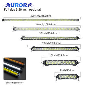 Aurora — barre lumineuse LED simple à rangé<span class=keywords><strong>e</strong></span> unique, 20, <span class=keywords><strong>30</strong></span>, 40, 50 pouces, pour ATV, UTV, hors route, accessoire pour voiture - Product Image 1