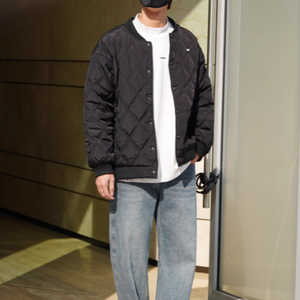 Chaqueta Bomber Acolchada para Hombre, Estilo Oversize con Costuras en Diamante, Cuello de Béisbol, Abrigo Casual de Invierno, Moda Sehe - Product Image 6