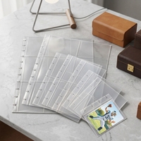 Protège-cartes à anneaux en PP pour classeur à disques, format A4 A5, transparent, à chargement par le haut, pour cartes Kpop, cartes de jeu, pages de rechargement d'album