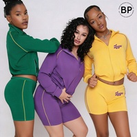 Collection Automne 2026 : Ensemble Tendance Femme Y2K, Confortable pour Grandes Tailles, Loungewear Personnalisable avec Logo, Ensemble 2 Pièces (Sweat à Capuche et Short)