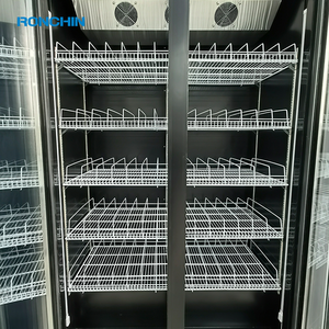 Витрина для супермаркета, холодильники для пива, вертикальный дисплей, большой холодильник с морозильной камерой со стеклянными дверями, 4 двери - Product Image 5