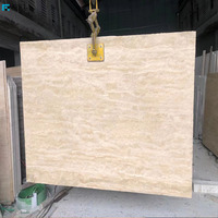 Carreaux de travertin ivoire naturel, travertin beige populaire, dalles de marbre beige de haute qualité, travertin pour mur