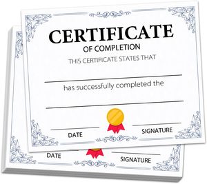 Giấy chứng nhận bảo mật dập vàng tùy chỉnh hoàn thành, chứng chỉ đào tạo thành tích cho sinh viên và nhân viên - Product Image 1