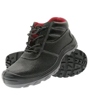 Safty รองเท้านิรภัยหนังแท้สำหรับผู้ชาย,รองเท้าเซฟตี้ป้องกันไฟฟ้าเจาะทะลุได้ CE หัวเหล็กกว้าง