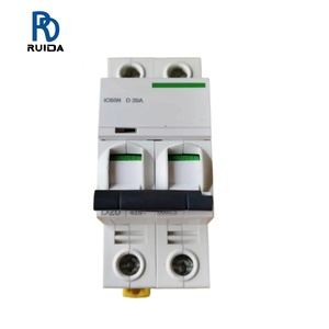 Disjoncteur miniature IC65N 2P D20A, courbe D, 20A, rail DIN, protection contre les courts-circuits et les surcharges pour la distribution d'énergie - Product Image 1