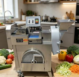 Machines de découpe et de tranchage industrielles <span class=keywords><strong>pour</strong></span> légumes : choux-fleurs, plantains, pommes de terre, curcuma, oignons, manioc, carottes, aubergines <span class=keywords><strong>en</strong></span> <span class=keywords><strong>julienne</strong></span> - Product Image 1