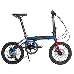 Java折叠自行车X1 7速盘式制动器可折叠自行车16英寸迷你自行车铝合金车架轴承轮组成人运动