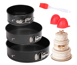 Sartén antiadherente de aluminio para hornear pasteles, utensilio redondo negro de 8 pulgadas y 15 pulgadas para hornear pasteles y Pizza - Product Image 2