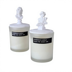 Vela Aromática con Forma <span class=keywords><strong>de</strong></span> Estatua, Cera <span class=keywords><strong>de</strong></span> Soja con Aceites Esenciales, Aroma Blue Bells Fruit Temptation, Difusor <span class=keywords><strong>de</strong></span> Aroma en Vaso, Set <span class=keywords><strong>de</strong></span> Regalo en Frasco <span class=keywords><strong>de</strong></span> Vidrio - Product Image 1