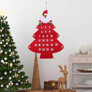 Décorations de Noël <span class=keywords><strong>pour</strong></span> enfants Feutre Père Noël Calendrier Pendentif Arbre de Noël <span class=keywords><strong>Figurine</strong></span> et jouets Coffret cadeau - Product Image 3