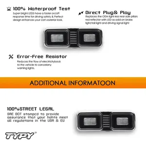 Luz Trasera para Automóvil TYPY, Luz de Parachoques Trasero para Land Rover Defender 90 110 130 2020-2025, Luz LED de Reversa y Freno, Sin Codificación - Product Image 2