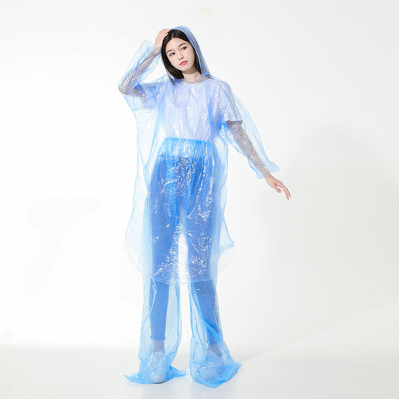 Ensemble imperméable adulte : veste, pantalon de pluie, couvre-chaussures - bleu