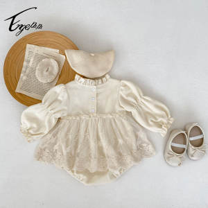 Mono <span class=keywords><strong>de</strong></span> Moda Otoñal para Bebés Engepapa con Logotipo Personalizado desde 1 Pieza, Mono <span class=keywords><strong>de</strong></span> Encaje <span class=keywords><strong>de</strong></span> Manga Larga para Recién Nacidos, Ropa <span class=keywords><strong>de</strong></span> Fiesta para Niñas - Product Image 3