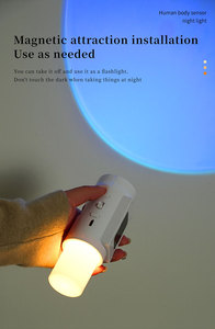 Dual-Head Motion <b>Sensor</b> Wall <b>Light</b> LED <b>Night</b> <b>Light</b> usb c <b>light</b>, type c charging, battery powered, cordless, no wiring - Product Image 5