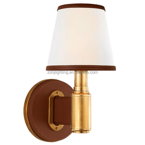 Mỹ Retro Đồng đèn tường phòng khách phòng ngủ nền với da Nhà chiếu sáng trong nhà ánh sáng lịch thi đấu với Chụp đèn - Product Image 3