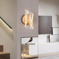 Lámpara de pared acrílica LED con forma de tornillo Simple moderna, lámpara de dormitorio lateral de cama Art Deco, lámpara de pared de moda Nórdica