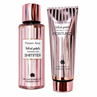 Coffret cadeau parfumé pour la Saint-Valentin, lotion pour le corps 236 ml et spray corporel scintillant 250 ml, parfum floral parisien, coffret cadeau romantique pour femmes