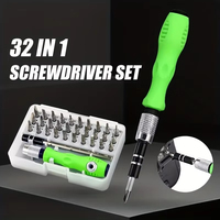 Juego de 32 Mini Destornilladores Magnéticos de Precisión, Kit de Herramientas de Reparación Profesional para Relojes y Laptops