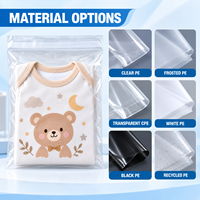 Sacs d'emballage transparents personnalisés en PE autocollants pour vêtements de bébé, pour boutiques de détail, e-commerce et vente en gros