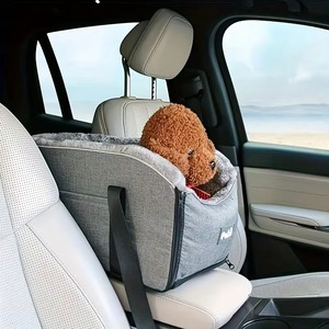 Kursi Mobil untuk Anjing Kecil, Kursi <span class=keywords><strong>Booster</strong></span> Anjing, Kursi Mobil Hewan Peliharaan dengan Bagian yang Dapat Dilepas dan Dicuci, Sempurna untuk Hewan Peliharaan Kecil, Abu-abu - Product Image 2