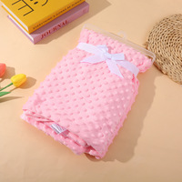 Couverture en tissu double couche de couleur unie pour bébé nouveau-né, enfant, nourrisson, toutes saisons