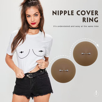 Patchs adhésifs réutilisables en silicone mat pour mamelons percés, style punk, sans couture