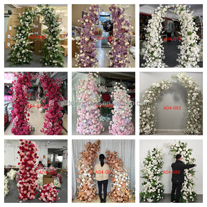 Arco Floreale Artificiale in Poliestere Bianco e Verde, Supporto per Fiori a Mezzaluna Curva per <span class=keywords><strong>Sfondo</strong></span> Matrimonio ed Eventi - Product Image 6