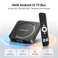 Boîtier TV intelligent Android I96 Z18 Allwinner H618 avec décodage vidéo 4K, Wi-Fi double bande 2.4G/5G, télécommande vocale Bluetooth et lecteur multimédia