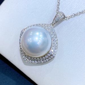 สร้อยคอแฟชั่นสี่ฤดู ไข่มุกน้ำจืดธรรมชาติ 4.5-5 มม. พร้อมตัวล็อคอเนกประสงค์เงินแท้ 925 ขนาด 8-9 มม. สำหรับใส่กับเสื้อสเวตเตอร์ - Product Image 2