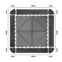 Azulejos de piso de garaje entrelazados coloridos modulares rígidos de 18mm de espesor suelo de plástico industrial resistente al desgaste para clic al aire libre