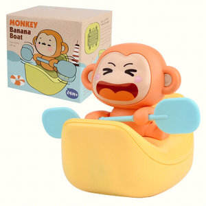 Juguetes de Baño Flotantes de Plástico con Forma de Animales, Set de Plátano y Mono para Bebés, Venta al Por Mayor - Product Image 1