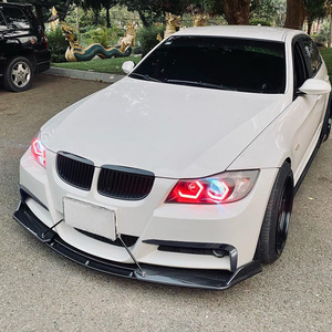 Bmw 3 Series E90 E91 Front Wind Vane Car Wrap Piano Black Carbon Fiber Texture Adhesive Exterior Modification - Product Image 2
