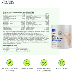 Grosir perawatan kesehatan hewan peliharaan anjing kunyah multivitamin untuk dukungan imun mantel kesehatan pencernaan perawatan kutu kucing & ikan - Product Image 6