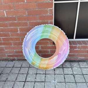 Flotador Inflable con Lentejuelas de Arcoíris, Unisex, para Piscina y Parque Acuático, Material de PVC Ecológico - Product Image 4