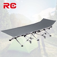 Cama Reclinable Plegable Personalizable, Cama de Campaña Portátil para Exteriores con Estructura Estable de 10 Patas, Cubierta Impermeable y Bolsa de Transporte