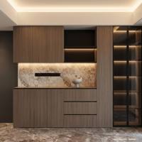 Armoire à vaisselle moderne de luxe, armoire à vaisselle simple pour le salon, armoire à vaisselle en bois blanc pour le salon