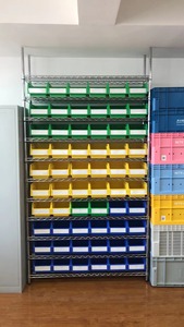 Contenedor de Almacenamiento Industrial de Plástico PP con Rejilla para Piezas, Caja Organizadora para Tuercas, Tornillos, Herramientas y Ferretería, Soluciones de Inyección - Product Image 4