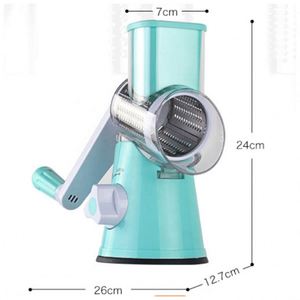 Personalized Cambom Rotary <b>Cheese</b> <b>Grater</b> - Hand Crank Shredder with Suction Base, 3 Blades & Free Cleaning Brush - Product Image 4