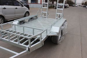 <span class=keywords><strong>Remolque</strong></span> de Transporte de 3.5T para Excavadora, ATV, Vehículo <span class=keywords><strong>Todoterreno</strong></span>, Plataforma Plana de 4 Ruedas con Freno Eléctrico y Rampa - Product Image 5
