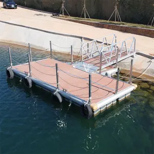 Dock üreticileri pontoon sistemi jet tekne yüzer iskele marina alüminyum dock