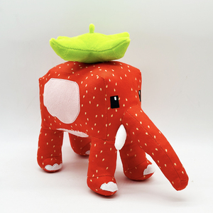 Pixel Strawberry Elephant Plush Toy Game Character <strong>Merchandise</strong> Steal Brainrot <strong>Roblox</strong> Plush Toy - Product Image 1