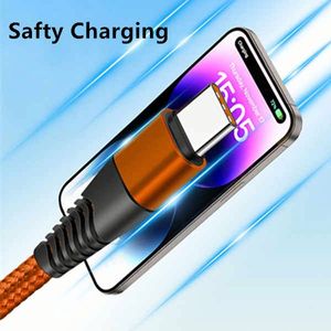 สายไนลอนถัก USB พร้อมไฟชาร์จชนิด c/Micro QC4.0เร็ว60W C TO C 1M สำหรับโทรศัพท์15 16 PRO MAX - Product Image 5