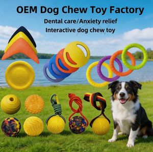 Jouets pour chiens en EVA légers et non toxiques, ensemble de jeux de rapport et de traction pour chiens, jouets à mâcher pour animaux de compagnie pour jouer dans la cour, la piscine, la plage, dans l'eau et sur terre - Product Image 1